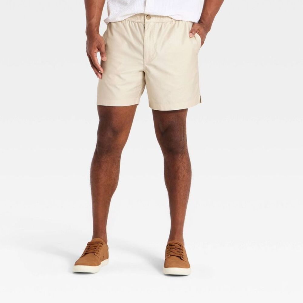 Men's 6" Deck Shorts - Goodfellow & Co Cream XS